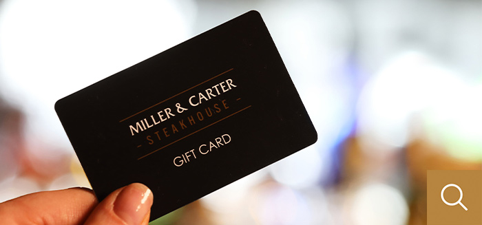 Miller & Carter Gift Card at Miller & Carter Gosforth Park in Newcastle Upon Tyne