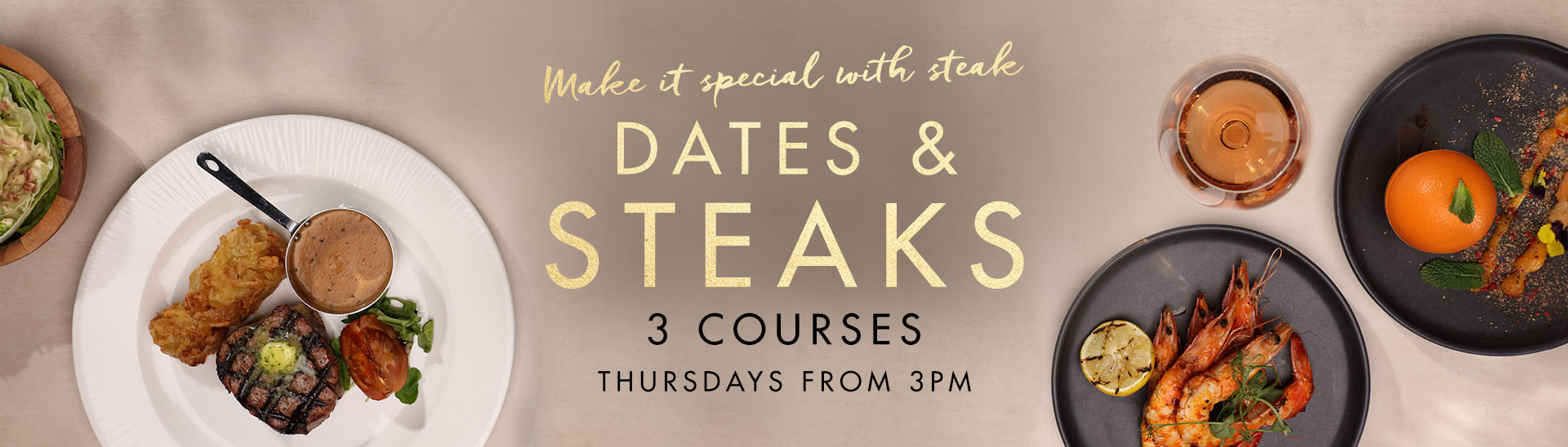Dates & Steaks at Miller and Carter Stevenage