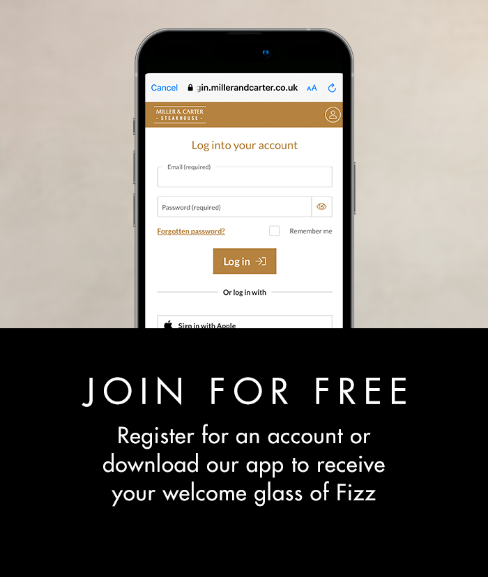 Join the Miller & Carter Loyalty App